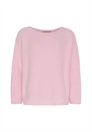 Stickad tröja - rosa