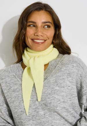 Grain de Malice, ECHARPE FORME TRIANGLE EN MAILLE - Fular - jaune