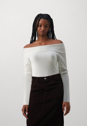 ONLY ONLBERTHA OFF SHOULDER - Pullover - cloud dancer