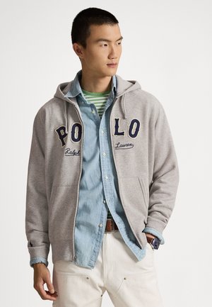 THE FLEECE WESTERN-LOGO HOODIE - Mikina s kapucňou - andover heather