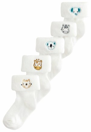 Next, EMBROIDERED ROLL 5 PACK - REGULAR FIT - Calcetines - white character