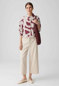 OPUS HIGH RISE CROPPED WIDE FIT - Pantaloni - natural glaze