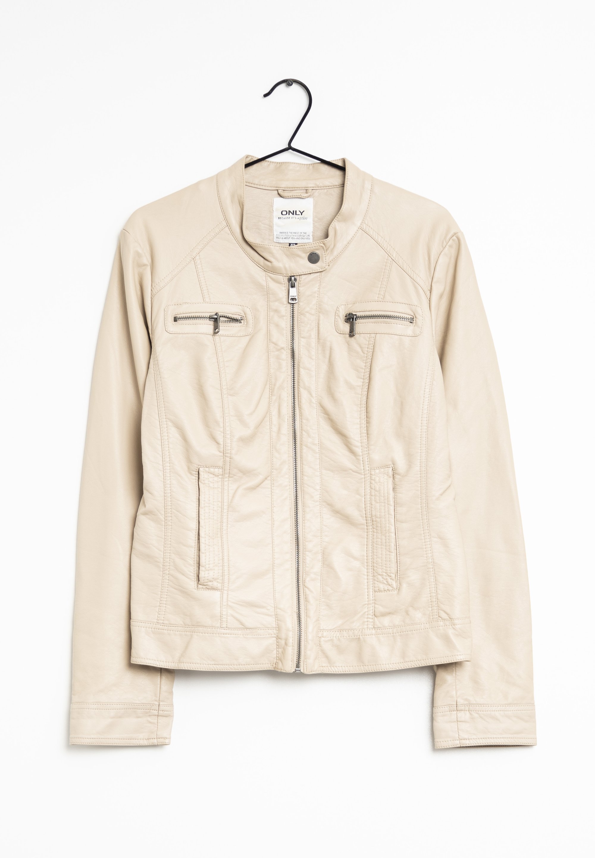 ONLY Lederjacke beige (Pre-owned) Zalando - Main Image