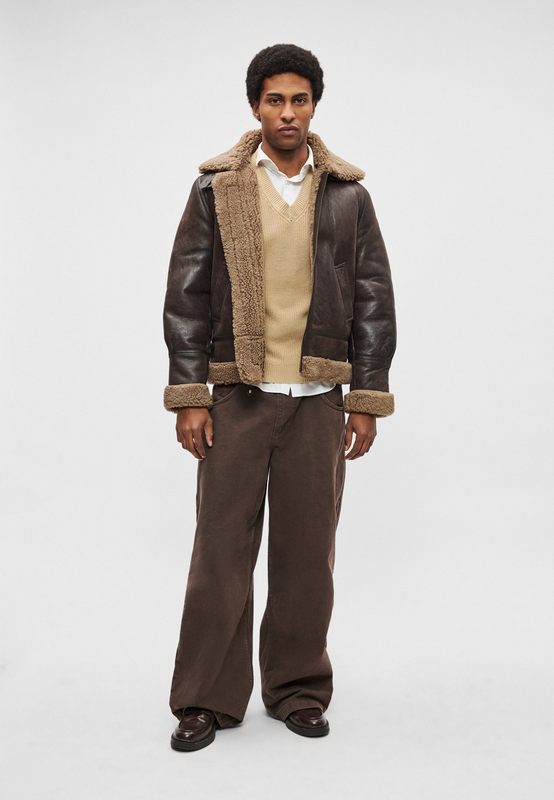Schott Leather jacket - cordovan/brown - Zalando.co.uk