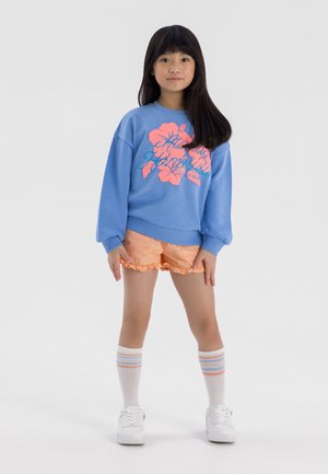 PRINTED CREW NECK LONG SLEEVE - Sportinis megztinis - blue