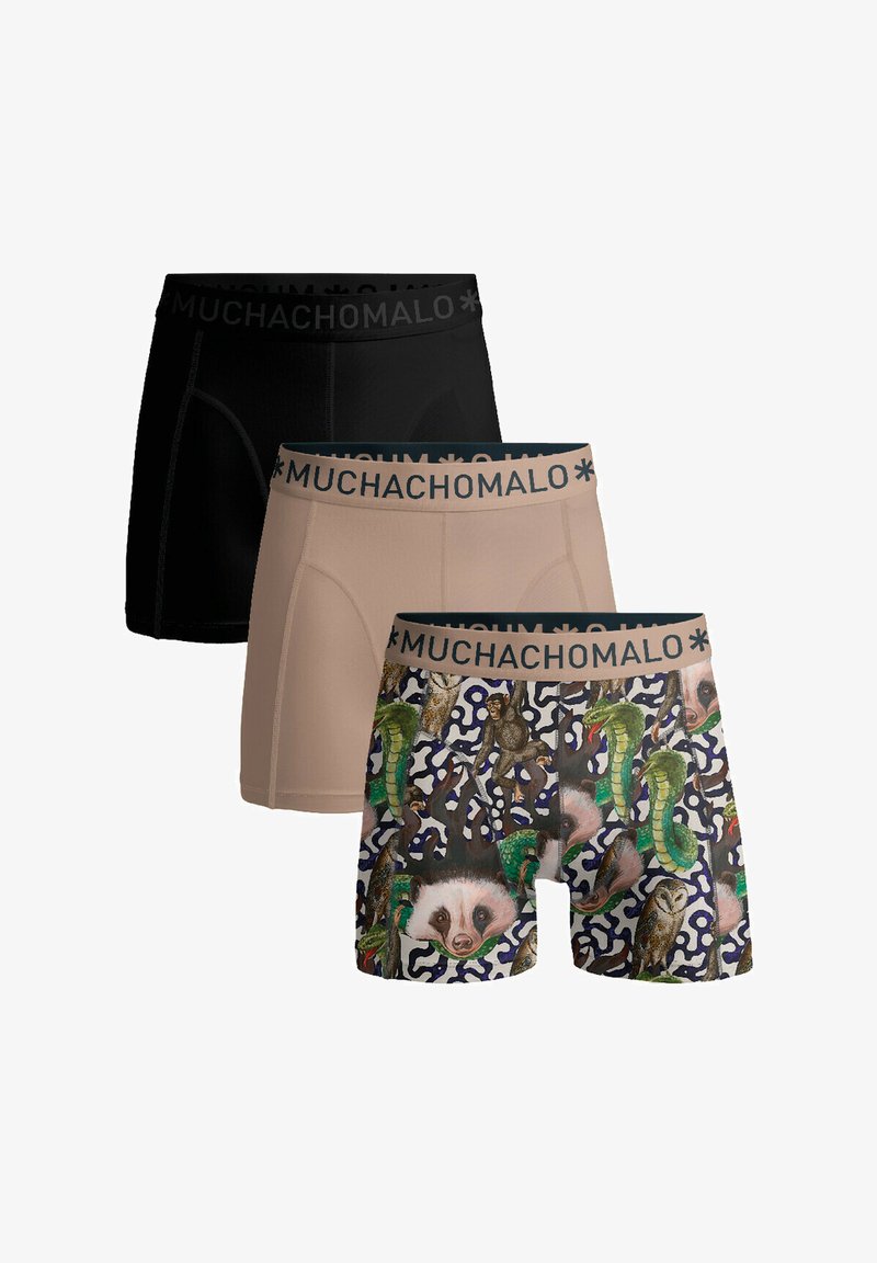 MUCHACHOMALO 3-PACK SOLID - Uske bokserice - print beige black