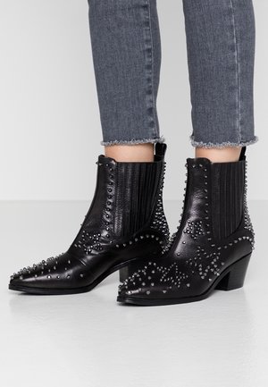Bottines de cowboy / motard - black