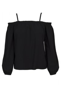 Urban Classics LADIES COLD SHOULDER LONGSLEEVE - Långärmad tröja - black