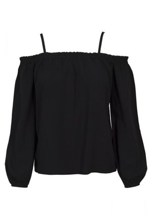 LADIES COLD SHOULDER LONGSLEEVE - Langarmshirt - black