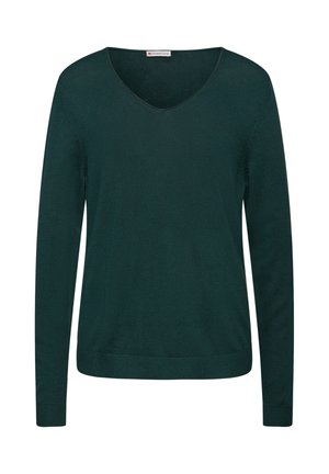V-NECK PULLOVER - Strickpullover - grün