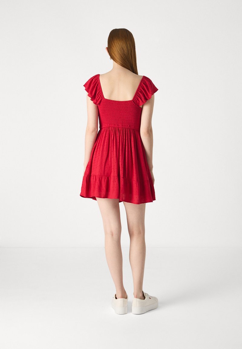 Hollister Co. PINCH BUST SKORT DRESS - Day dress - jester red/red -  Zalando.ie