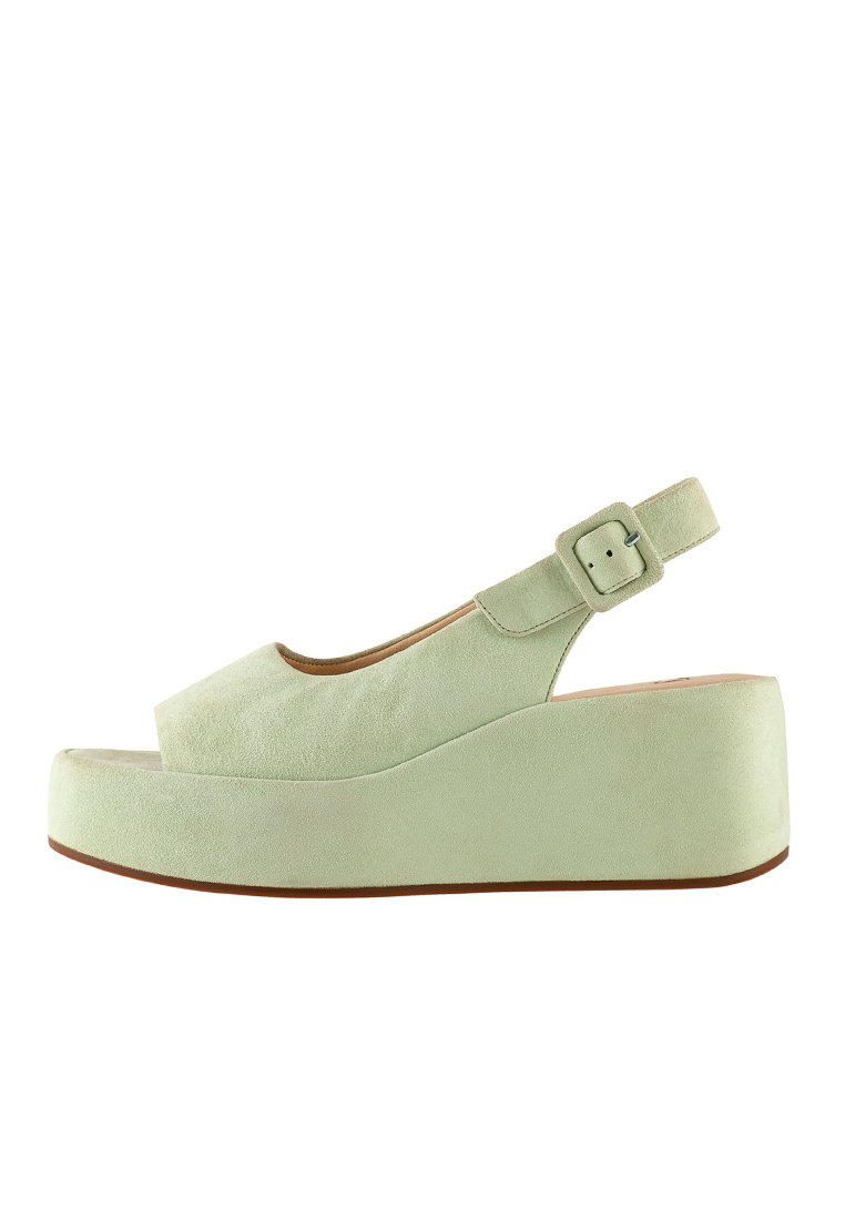 Högl Sandalen met sleehak lichtgroen