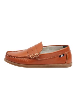TAN LEATHER PENNY LOAFERS (OLDER) - Čevlji brez vezalk - brown
