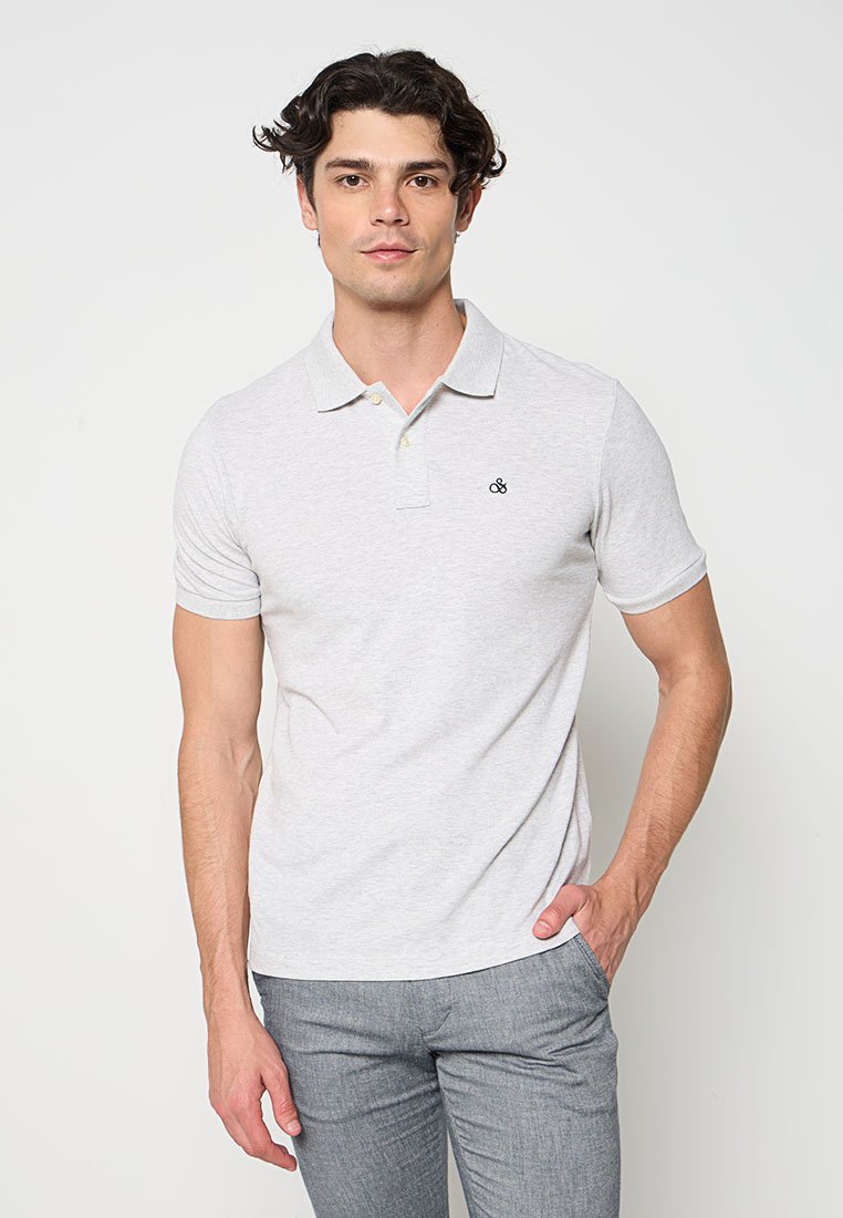 Scotch & Soda Poloshirt lichtgrijs
