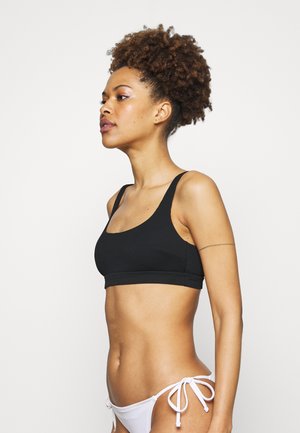 WIDE STRAP SCOOP - Bikini pezzo sopra - true black