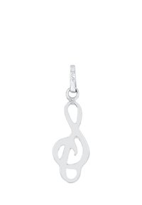 Pendenti d'argento a forma di chiave di violino, con un semplice anello per attaccarlo a una collana o a un bracciale.