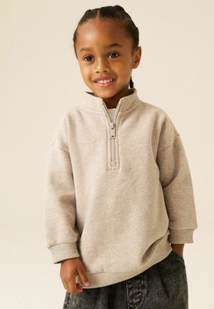 Next, REGULAR FIT - SOFT TOUCH HALF ZIP NECK SWEAT TOP - Sweater - oatmeal marl