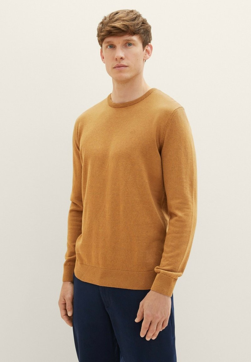 TOM TAILOR Maglione - dark camel melange