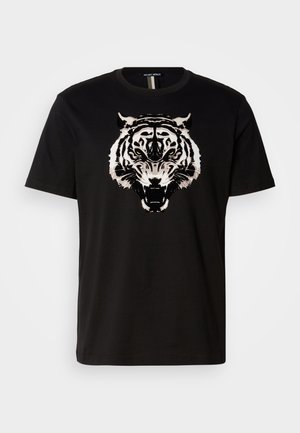 Antony Morato REGULAR FIT WITH MATT AND FLOCK - T-shirts med print - black