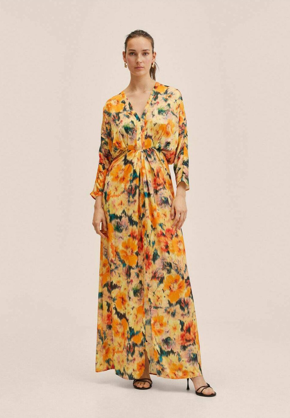 Mango SNAKE A - Vestido largo - orange/naranja - Zalando.es