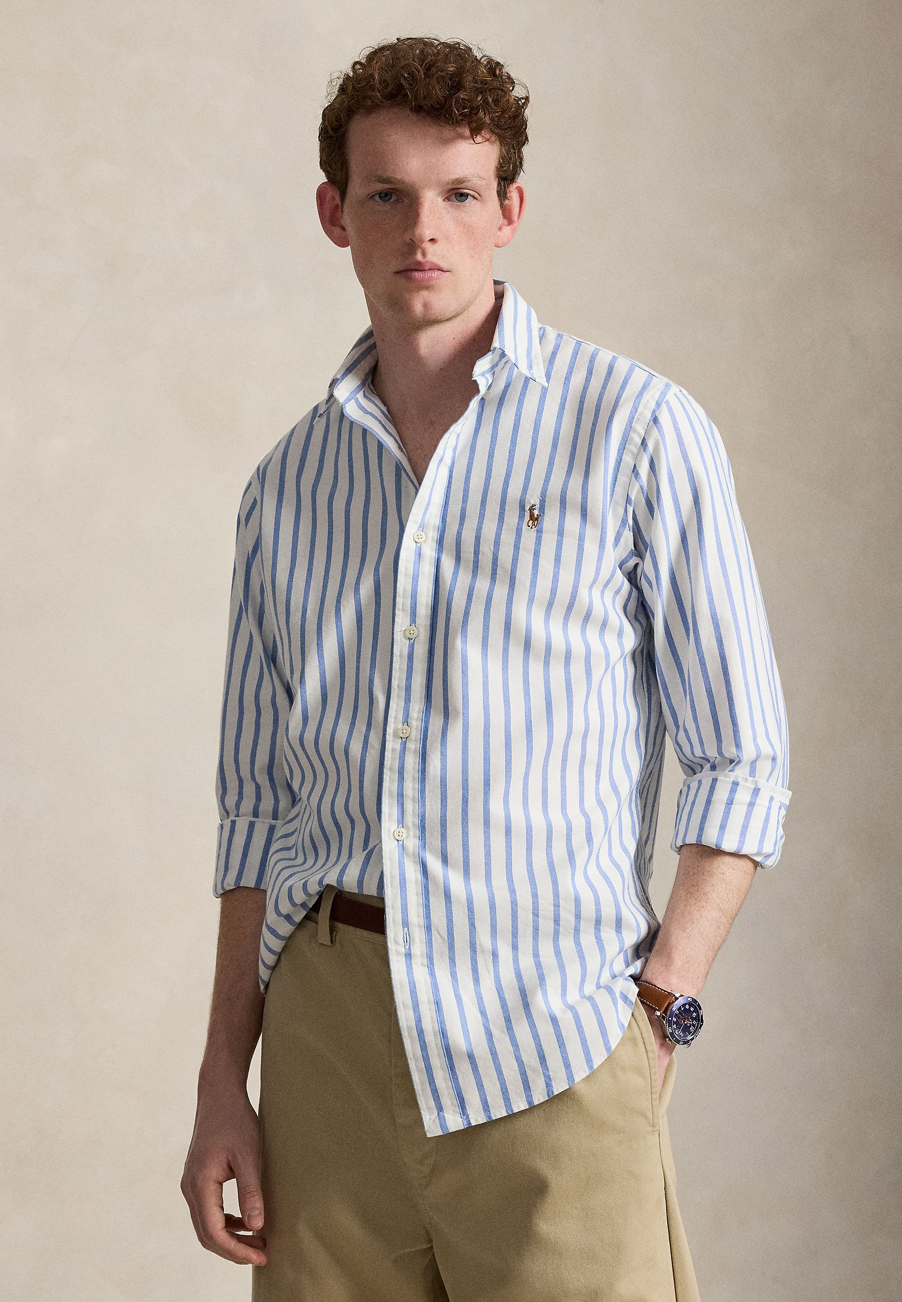 Polo Ralph Lauren CUSTOM FIT STRIPED OXFORD SHIRT - Πουκάμισο