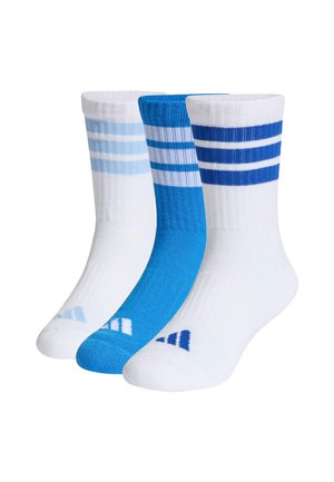 3STRIPES CUSHIONED SPORTSWEAR CREW 3 PAIR PACK - Calcetines de deporte - ray blue   white   glow blue