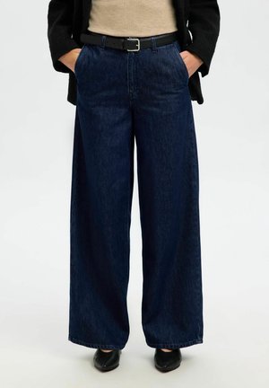 EXTRA WIDE FIT - Pernera ancha - dark blue denim