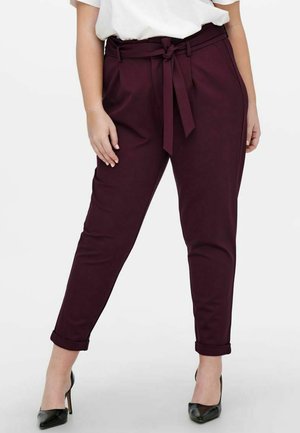 Stoffhose - mottled dark red