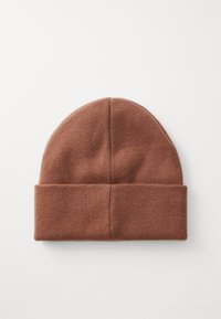 Calvin Klein Jeans MONOGRAM EMBRO BEANIE - Beanie - cognac/tonal dark