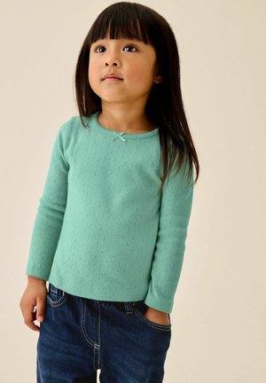 Next, REGULAR FIT - LONG SLEEVE POINTELLE TOP - Langærmet T-shirt - green