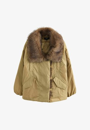 Next, FAUX FUR TRIM PARKA BOMBER JACKET - Vinterjakker - sand