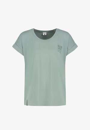 Sublevel, SUBLEVEL BASIC T-SHIRT MIT LOGO - Print T-shirt - green