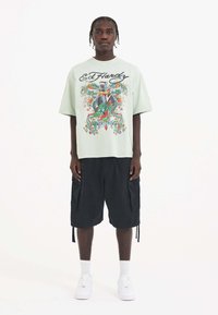 Ed Hardy MENS BATTLE OF THE DRAGONS - Triko s potiskem - light green