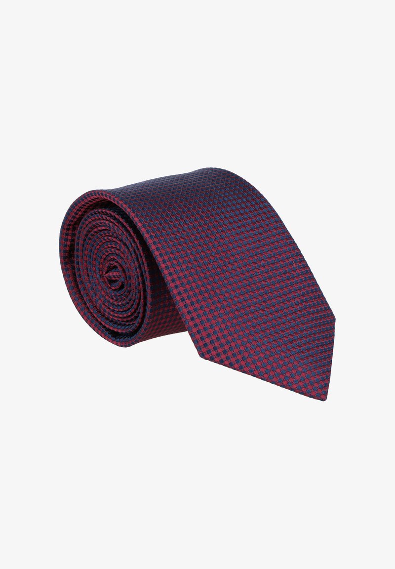 WILLEN UNI BI-COLOR - Tie - dunkelhimbeere