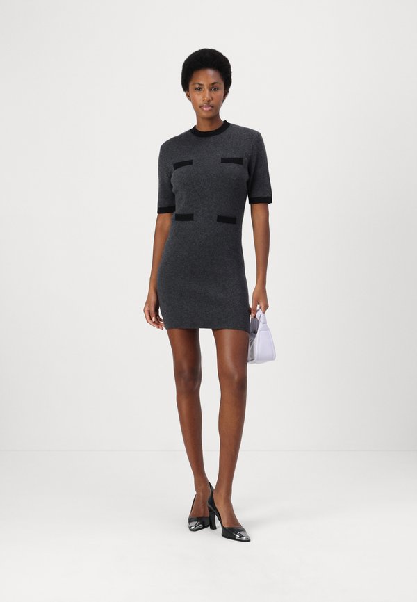 COLOR BLOCK SHORT SLEEVE DRESS - Jumper dress - graphite2