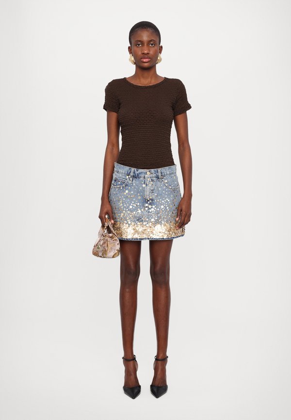 THE CHAMPAGNE SKIRT - Mini skirt - gold embellished4