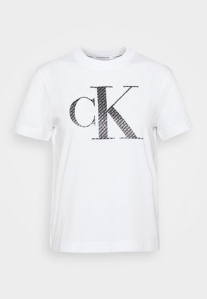 BONDED FILLED TEE - Print T-shirt - bright white