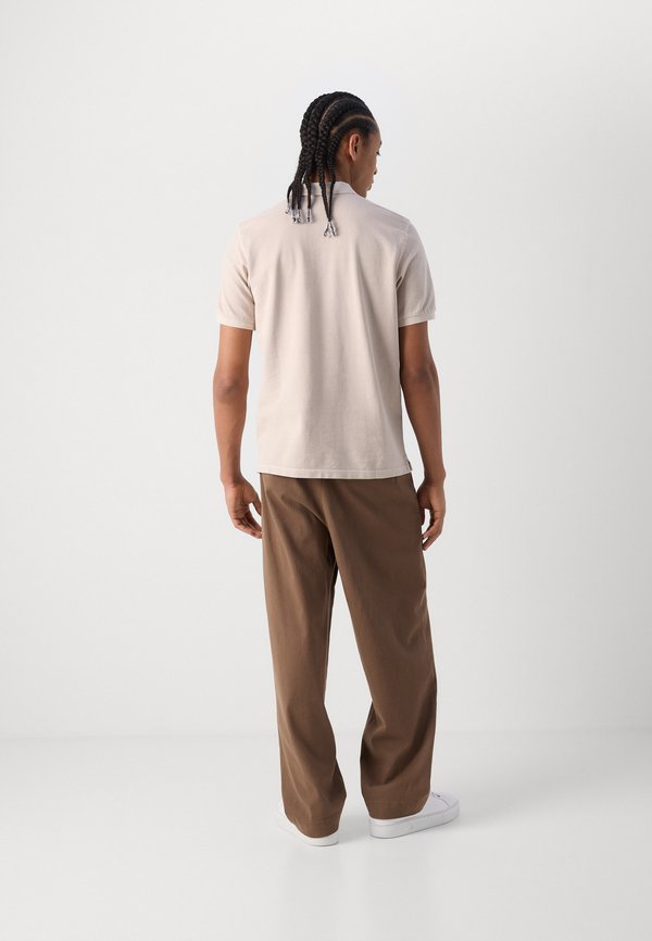 SHORT SLEEVE SLITS AT HEM - Polo shirt - gray silk2