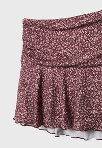 Stradivarius FLOWING GATHERED - Suknja A kroja - bordeaux