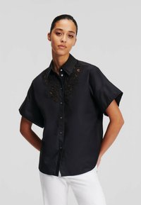 KARL LAGERFELD - EMBROIDERED  - Bluza s gumbima - black Minijatura 1