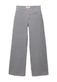 STRIPED WIDE-LEG  - Wide Leg - dark blue denim