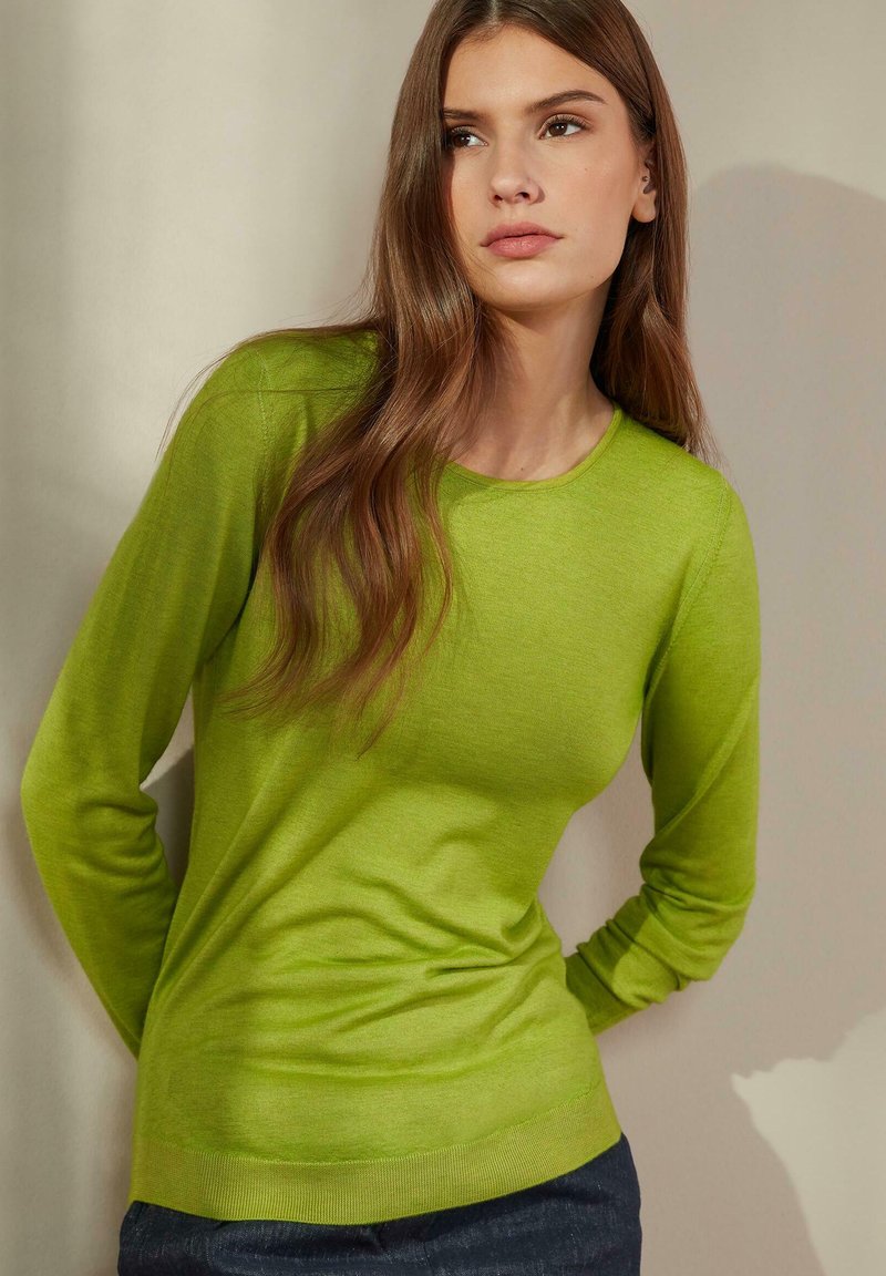 Damen Strickjacken | Falconeri Strickpullover grün soft day glo green/grün-meliert - SZ42625 Damen Strickjacken | Falconeri Strickpullover grün soft day glo green/grün-meliert - SZ42625