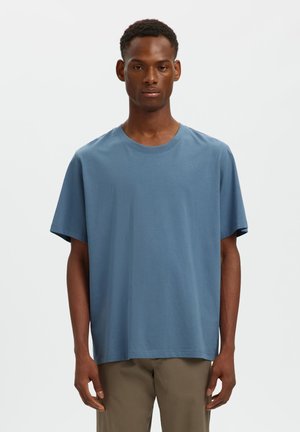 SLHASPEN O-NECK TEE NOOS - T-Shirt basic - blue mirage