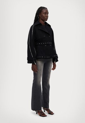 MULTI ZIPPED BIKER JACKET  - Palton scurt - black