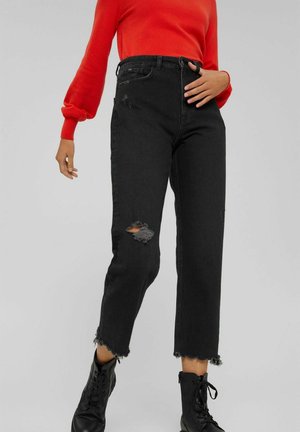Jeansy Straight Leg - black dark wash