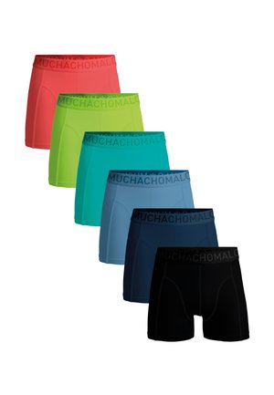 6-PACK  SOLID - Kratke boksarice - black blue green pink