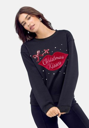 Mikina - black christmas kisses