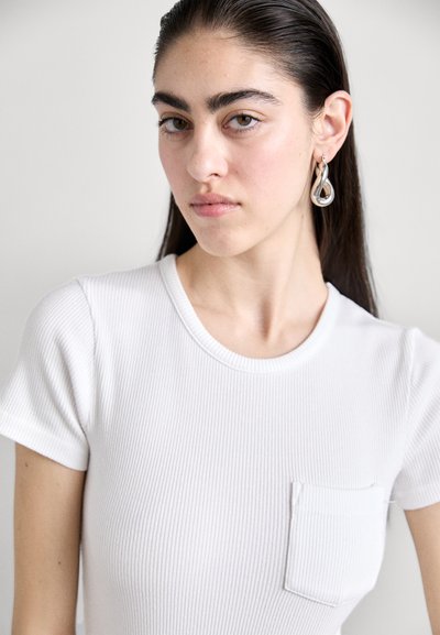 Agolde ARLO POCKET TEE - Marškinėliai su spaudiniu - white