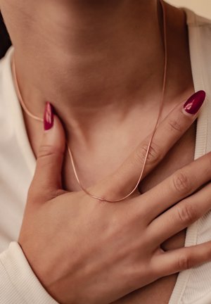 ROUND SNAKE - Necklace - rose gold-coloured