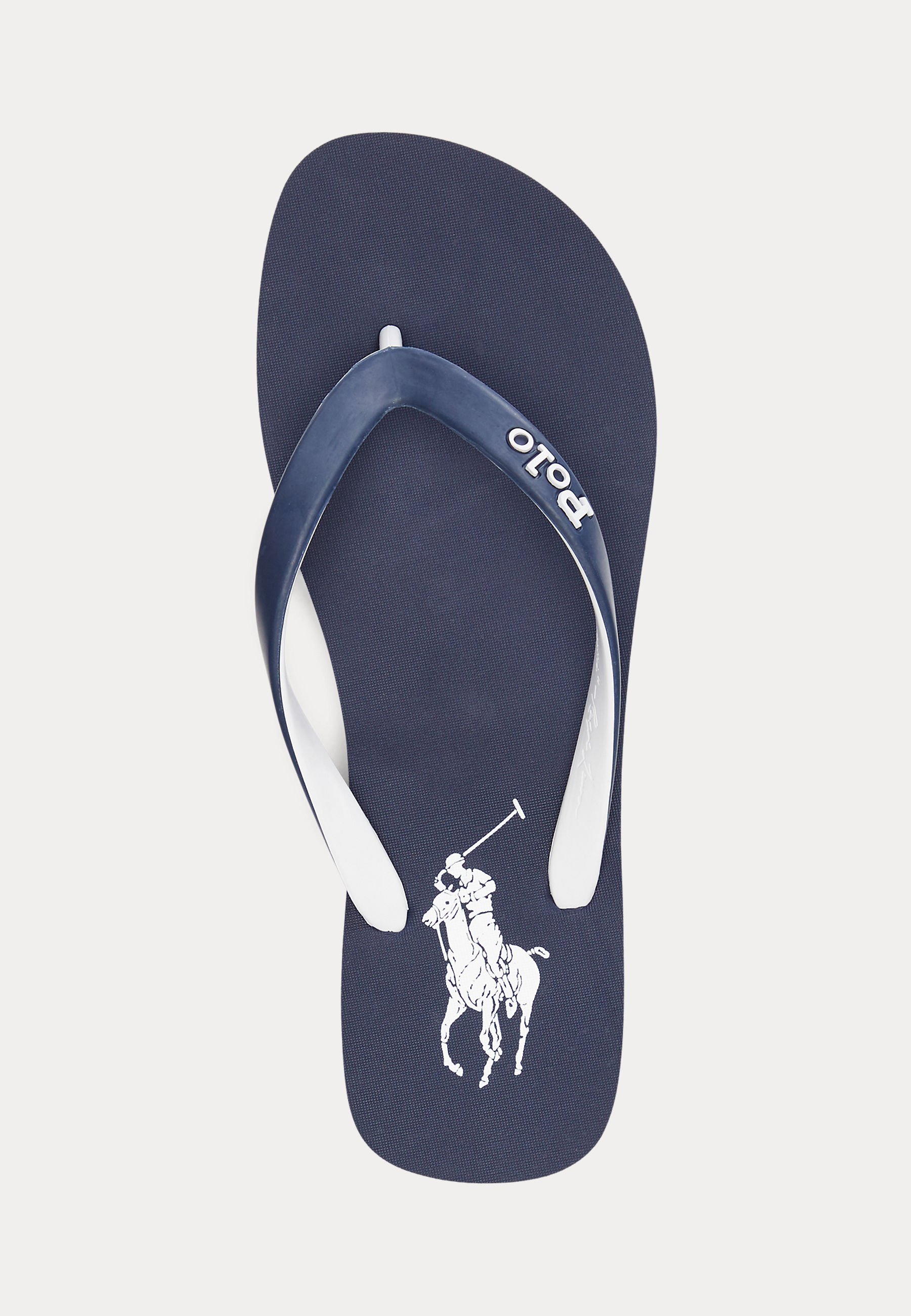 Polo Ralph Lauren BOLT BIG PONY - T-bar sandals - navy/white/blue